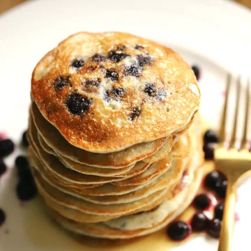 A stack of kefir sourdough pancakes